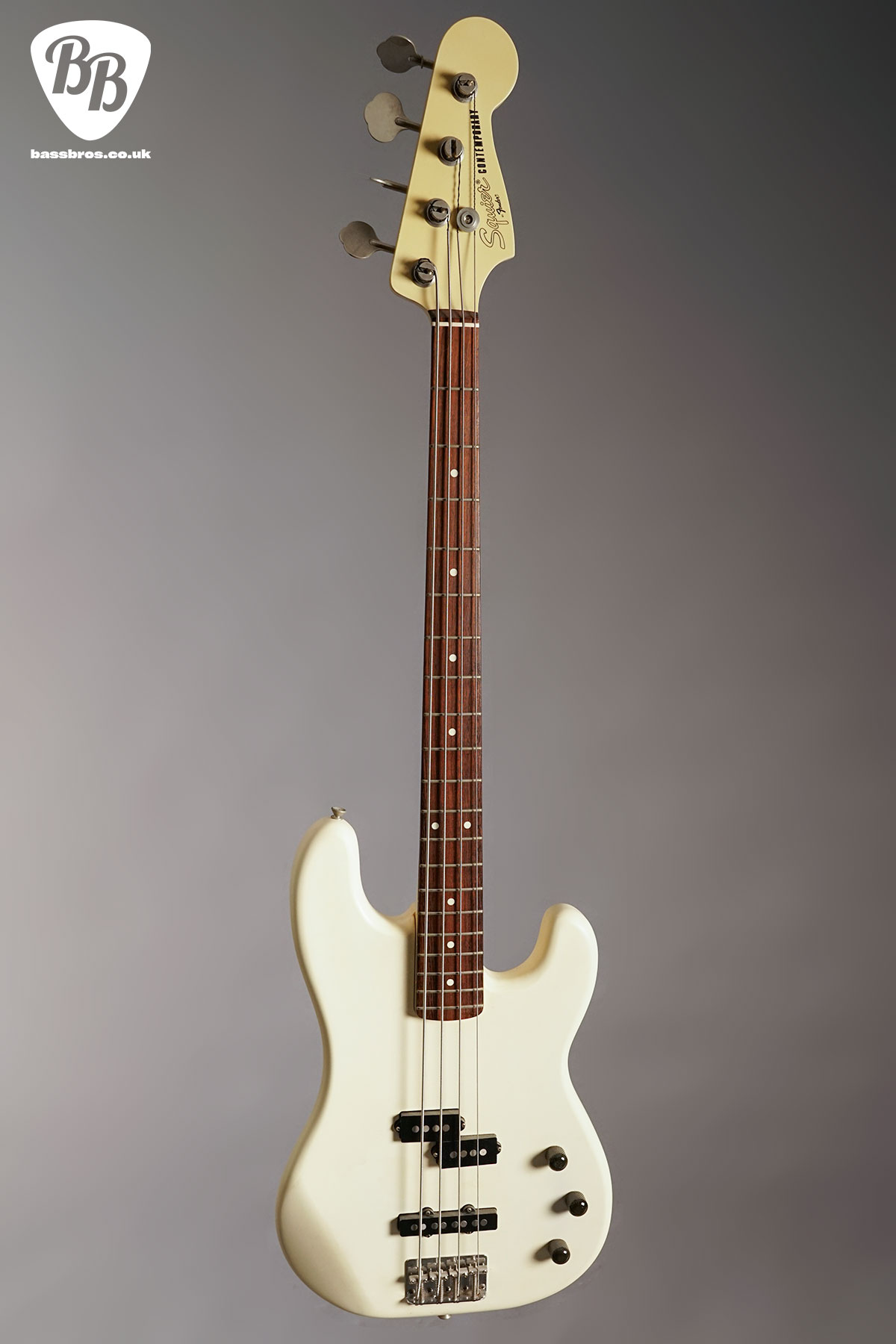 Squier JV Contemporary Series PJ Bass White | BassBros