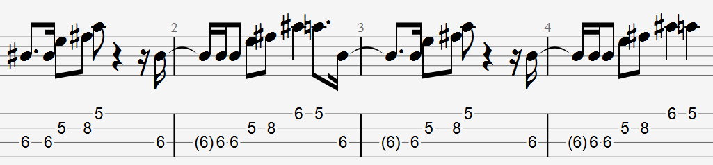 Sledgehammer bass tablature by Peter Gabriel